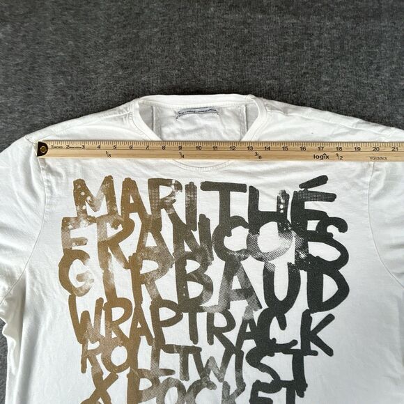Marithe Francois Girbaud Graphic T-Shirt Mens Sz 2XL Paris NYC Spellout Y2K READ - Picture 6 of 10